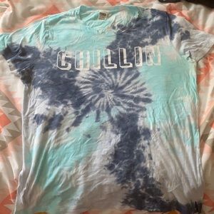 PINK Blue Tie-Dye T-Shirt